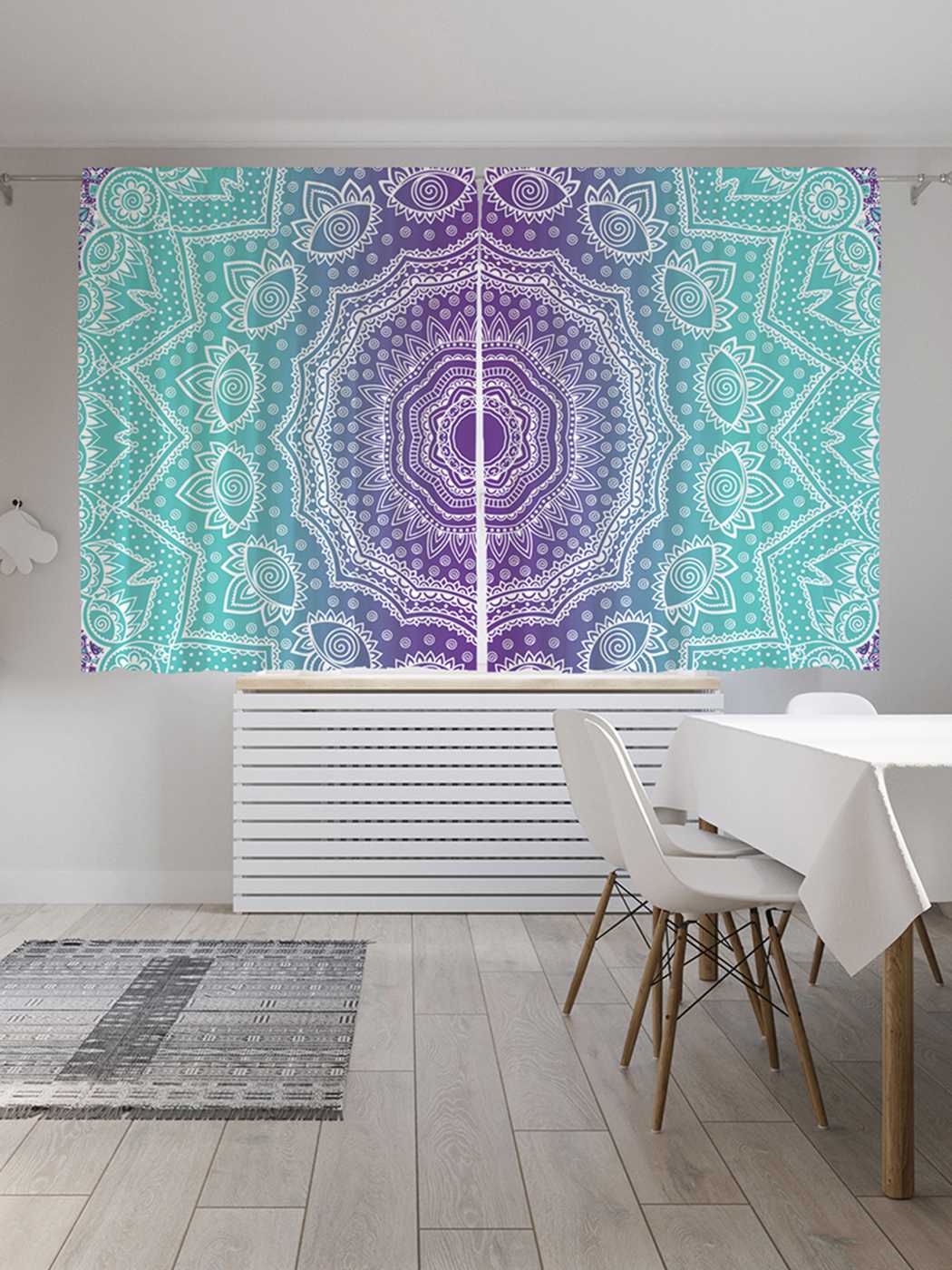 фото Шторы joyarty с фотопечатью "цветочный тоннель" из сатена, 290х180 см