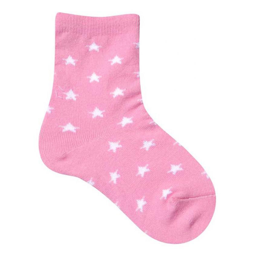 фото Носки ашан красная птица хлопок розовые со звездами р 12-14