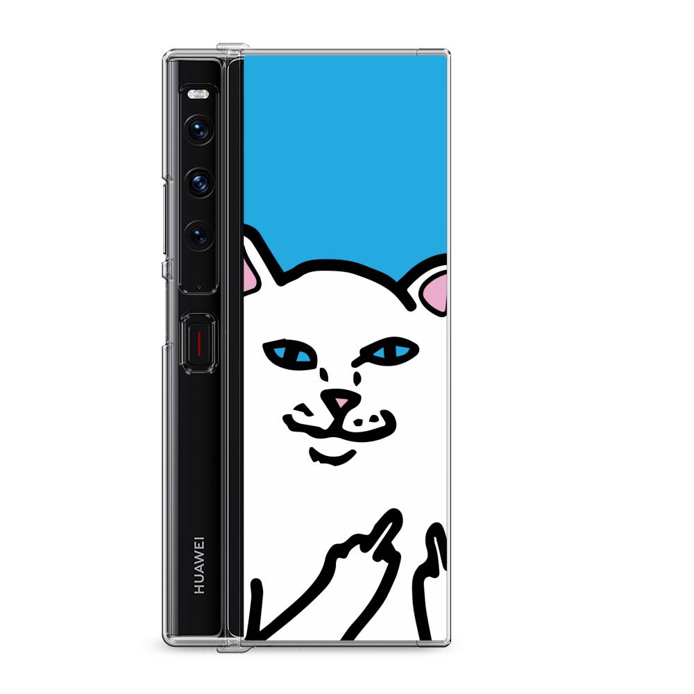 фото Силиконовый чехол "кот жесть" на huawei mate xs 2 / хуавеи мате xs 2 awog