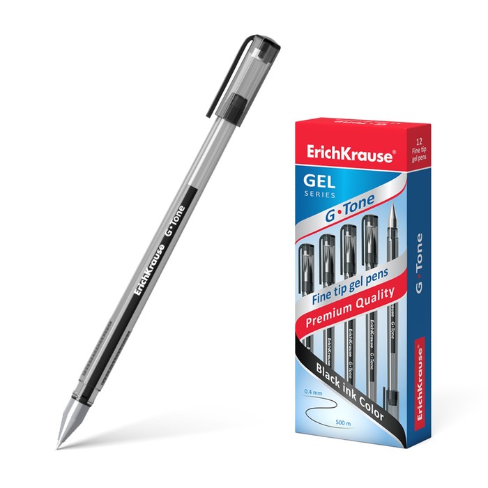 Ручка гелевая ErichKrause G-Tone, узел 0.5 мм, чернила чёрные, длина линии письма 500 метр
Ручка гелевая ErichKrause G-Tone, узел 0.5 мм, чернила чёрные, длина линии письма 500 метр