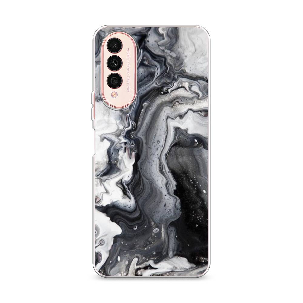 фото Силиконовый чехол "бело-черные сложные полосы" на wiko t50 / вико т50 awog