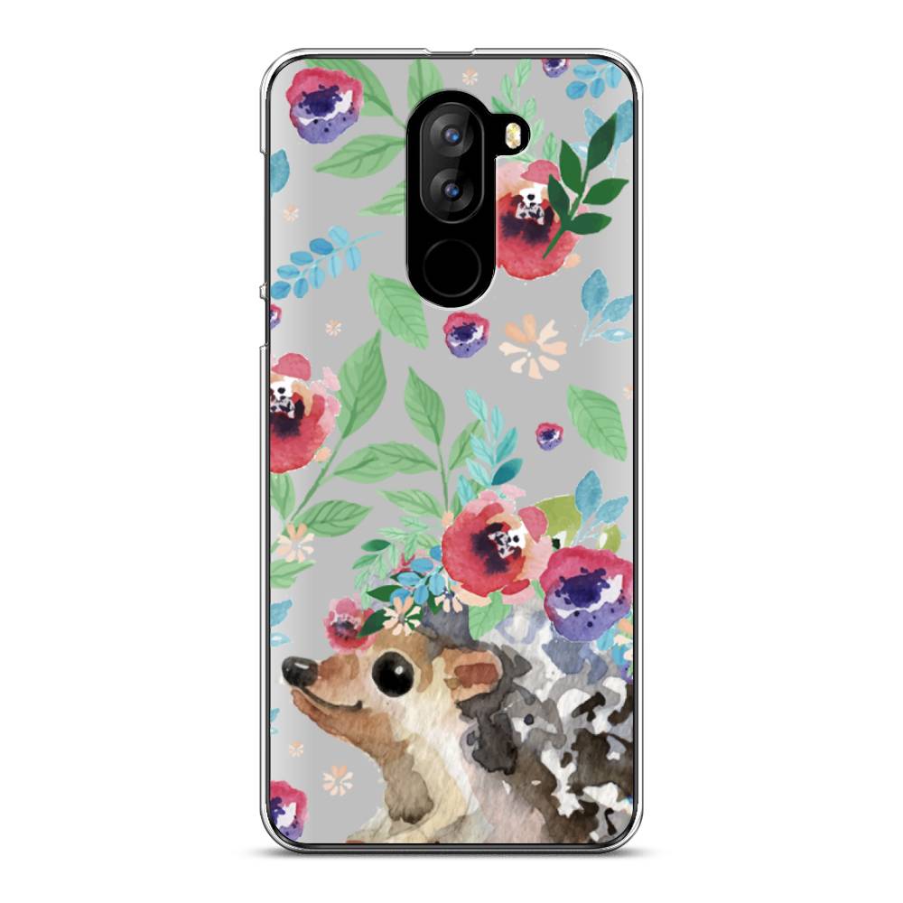 фото Чехол awog на doogee x60l / дуги x60l "ежик в цветах акварель"