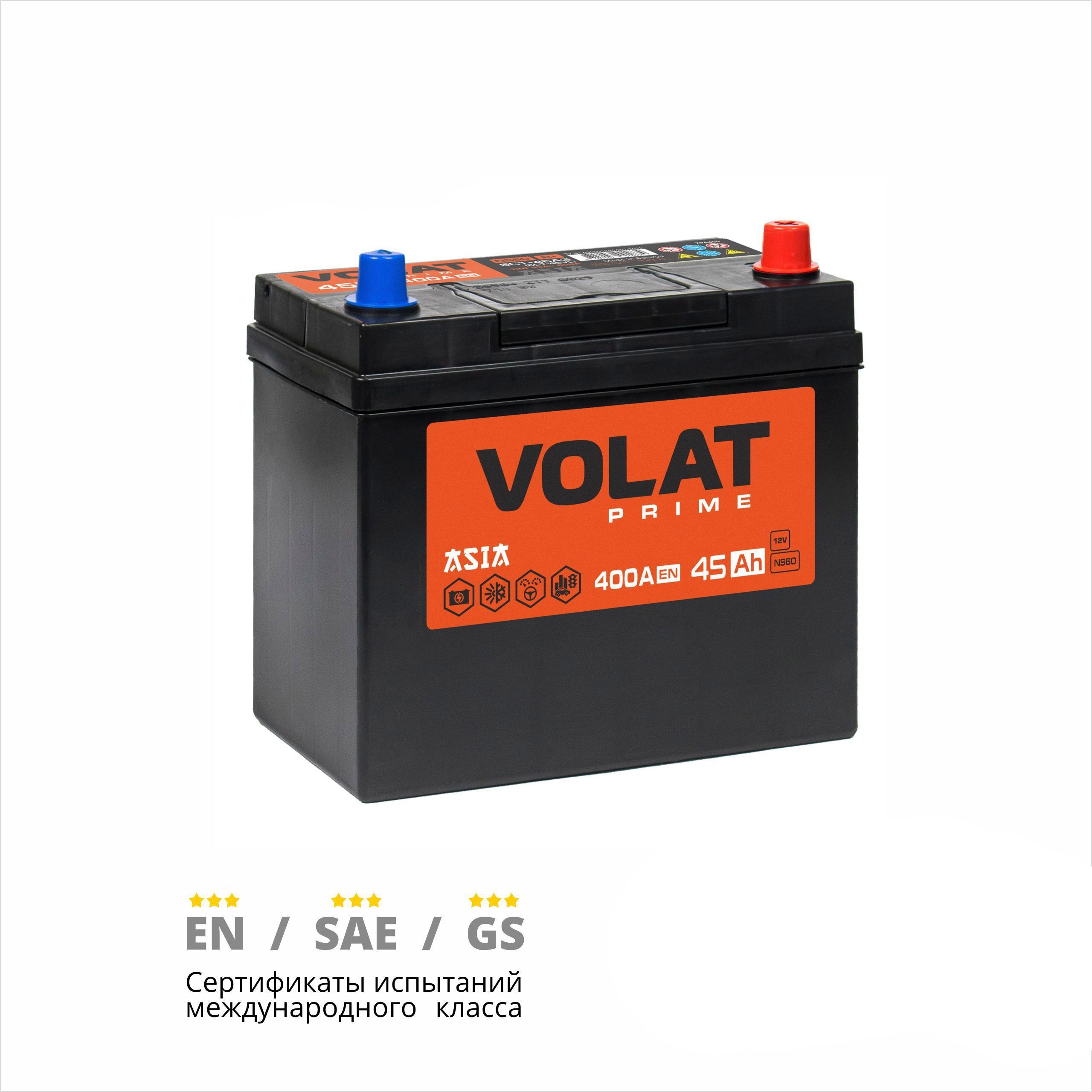 Аккумулятор автомобильный VOLAT Prime Asia 45 Ач 400 А обратная полярность VSA450, Volat Prime Asia
Аккумулятор автомобильный VOLAT Prime Asia 45 Ач 400 А обратная полярность VSA450, Volat Prime Asia