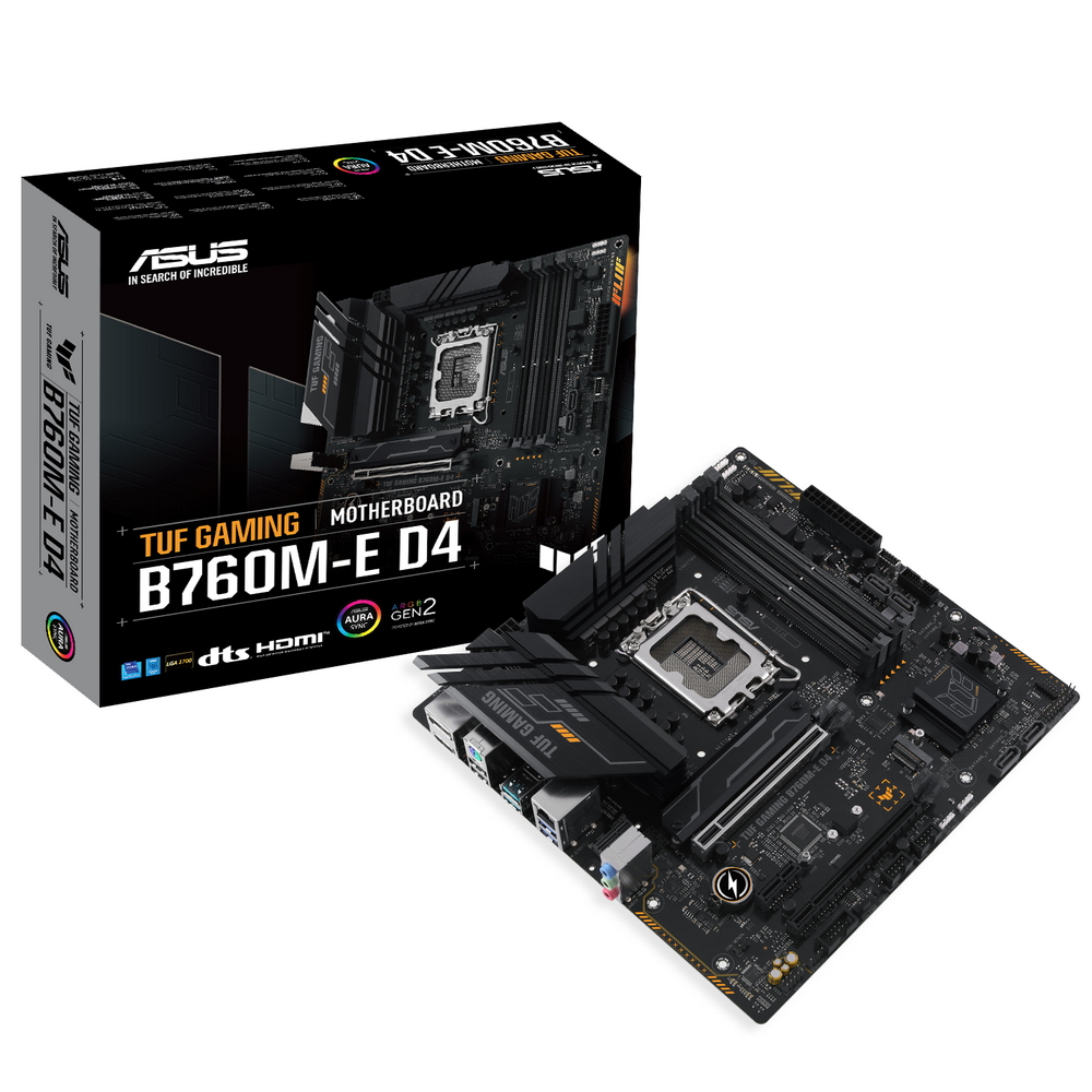 Материнская плата ASUS TUF GAMING B760M-E D4 (90MB1E90-M0EAY0), TUF GAMING B760M-E D4
Материнская плата ASUS TUF GAMING B760M-E D4 (90MB1E90-M0EAY0), TUF GAMING B760M-E D4