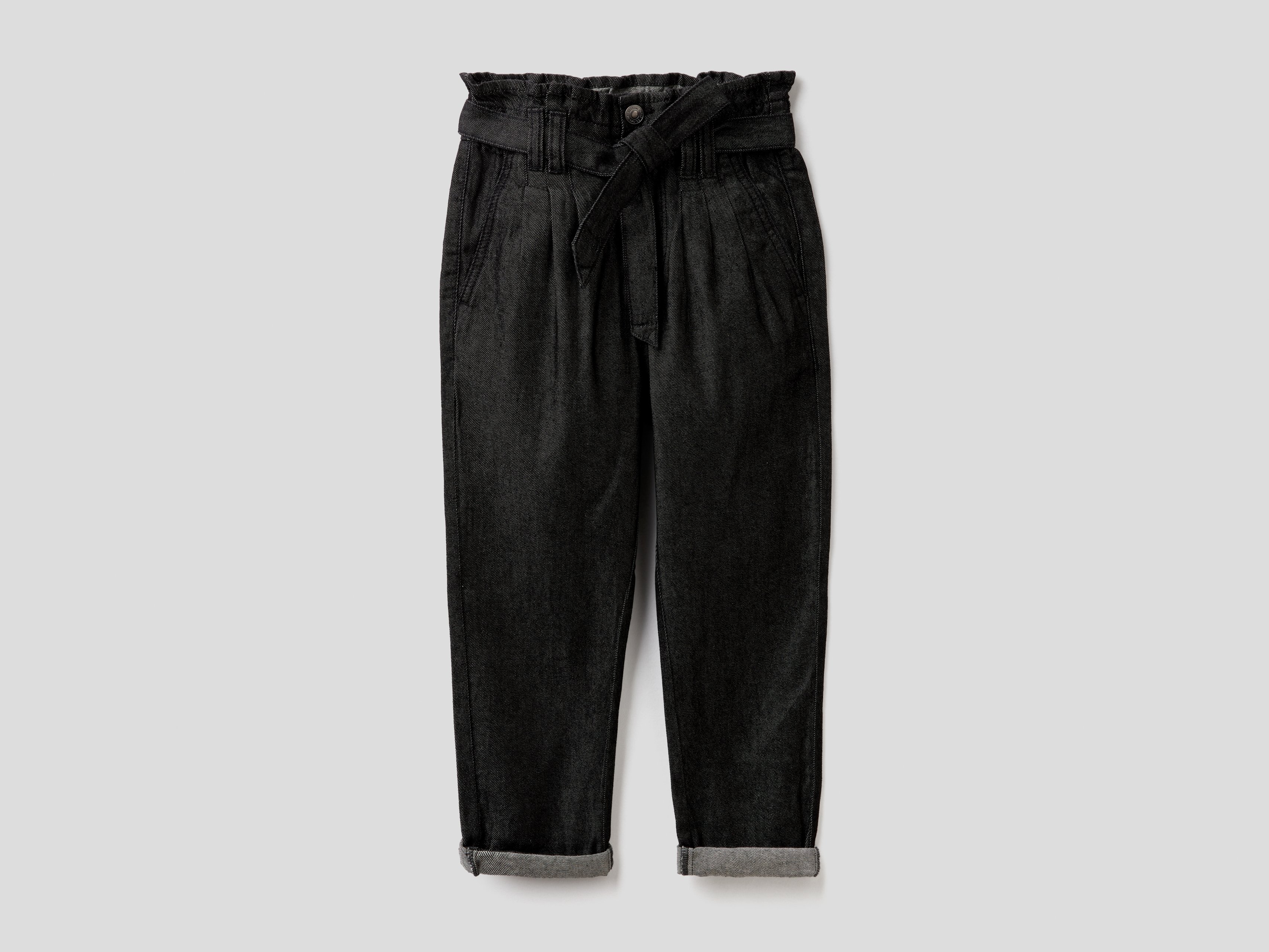 фото Джинсы для девочек benetton цв. черный р.140 united colors of benetton