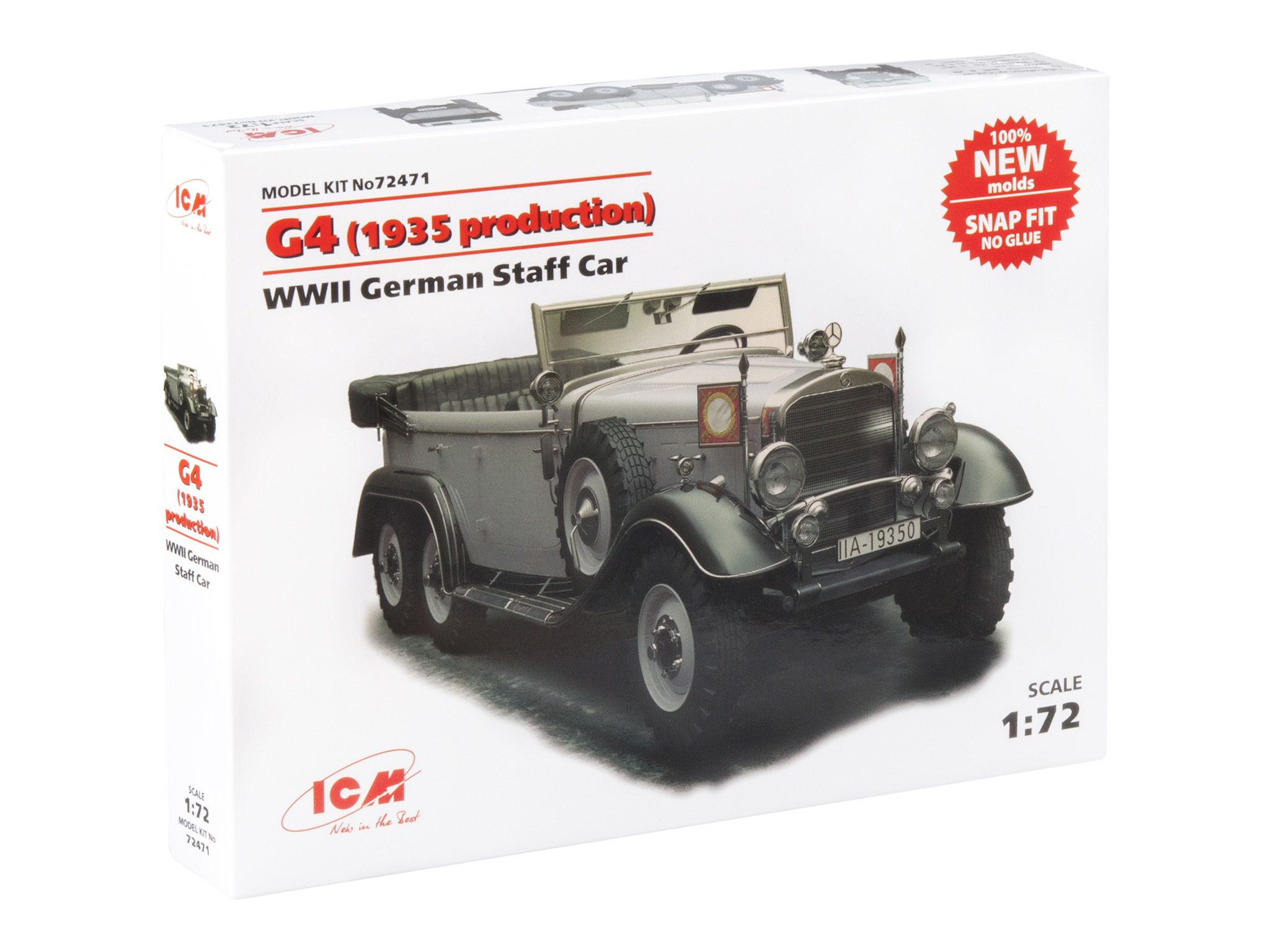 Сборная модель ICM 1/72 Германский автомобиль G4 произв 1935 г ІІ МВ сборка без клея 72471
Сборная модель ICM 1/72 Германский автомобиль G4 произв 1935 г ІІ МВ сборка без клея 72471