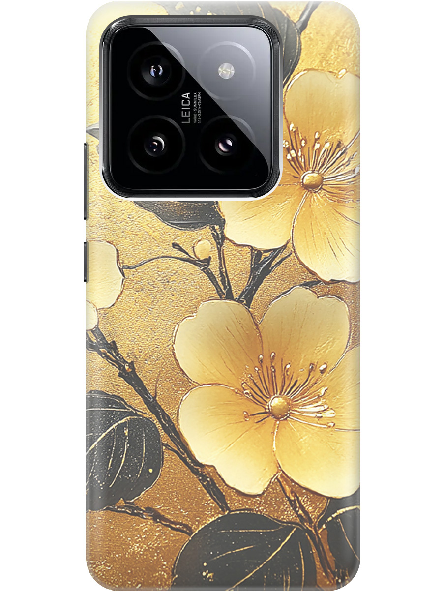 Силиконовый чехол на Xiaomi 14 Pro с принтом "Цветы и золото", Прозрачный;желтый;черный, 777771024
Силиконовый чехол на Xiaomi 14 Pro с принтом "Цветы и золото", Прозрачный;желтый;черный, 777771024
