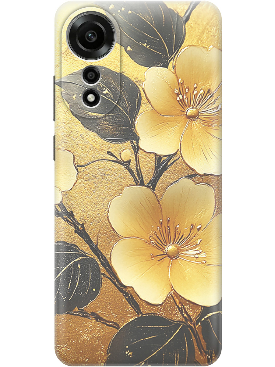 Силиконовый чехол на Oppo A78 4G с принтом "Цветы и золото", Прозрачный;желтый;черный, 782630024
Силиконовый чехол на Oppo A78 4G с принтом "Цветы и золото", Прозрачный;желтый;черный, 782630024