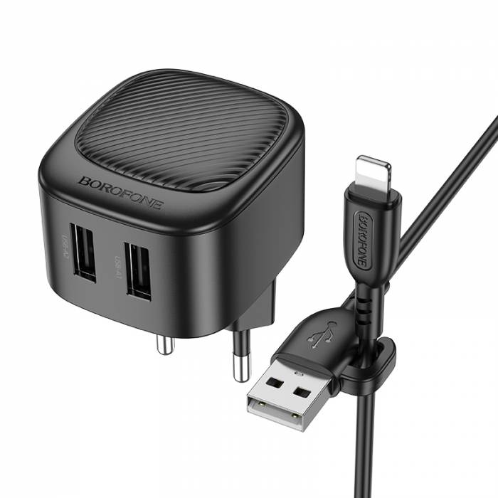 Сетевое зарядное устройство Borofone BAS21Ai lightning - usb 2xUSB 2.1 А черный, BAS21Ai
Сетевое зарядное устройство Borofone BAS21Ai lightning - usb 2xUSB 2.1 А черный, BAS21Ai