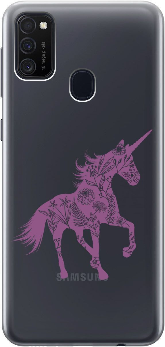 Чехол на Samsung Galaxy M21/M30s с принтом "Floral Unicorn" прозрачный, Прозрачный;фиолетовый, 5421
Чехол на Samsung Galaxy M21/M30s с принтом "Floral Unicorn" прозрачный, Прозрачный;фиолетовый, 5421
