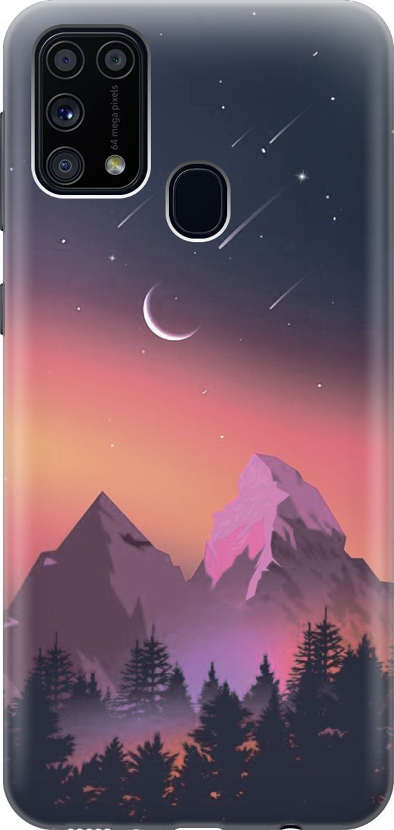 Силиконовый чехол на Samsung Galaxy M31 с принтом "Горы и звездопад", Оранжевый;черный, 7358
Силиконовый чехол на Samsung Galaxy M31 с принтом "Горы и звездопад", Оранжевый;черный, 7358