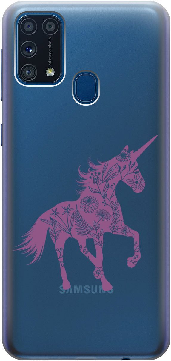 Чехол на Samsung Galaxy M31 с принтом "Floral Unicorn" прозрачный, Прозрачный;фиолетовый, 5424
Чехол на Samsung Galaxy M31 с принтом "Floral Unicorn" прозрачный, Прозрачный;фиолетовый, 5424