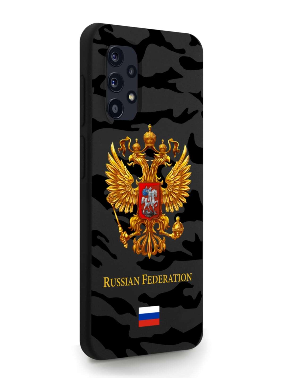 фото Чехол musthavecase для samsung galaxy a32 герб золотой милитари черный