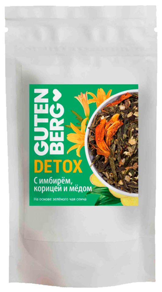 Чай Gutenberg зелёный детокс С имбирём корицей и мёдом 100г
Чай Gutenberg зелёный детокс С имбирём корицей и мёдом 100г