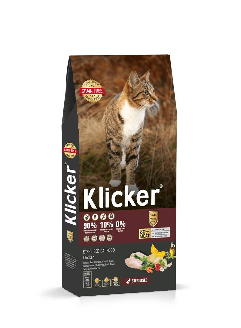 Сухой корм для кошек Klicker Sterilised Cat Chicken, для стерилизованных, с курицей, 1 кг, Сухой корм для стерилизованных кошек Klicker Sterilised Cat Chicken с курицей - 1 кг
Сухой корм для кошек Klicker Sterilised Cat Chicken, для стерилизованных, с курицей, 1 кг, Сухой корм для стерилизованных кошек Klicker Sterilised Cat Chicken с курицей - 1 кг