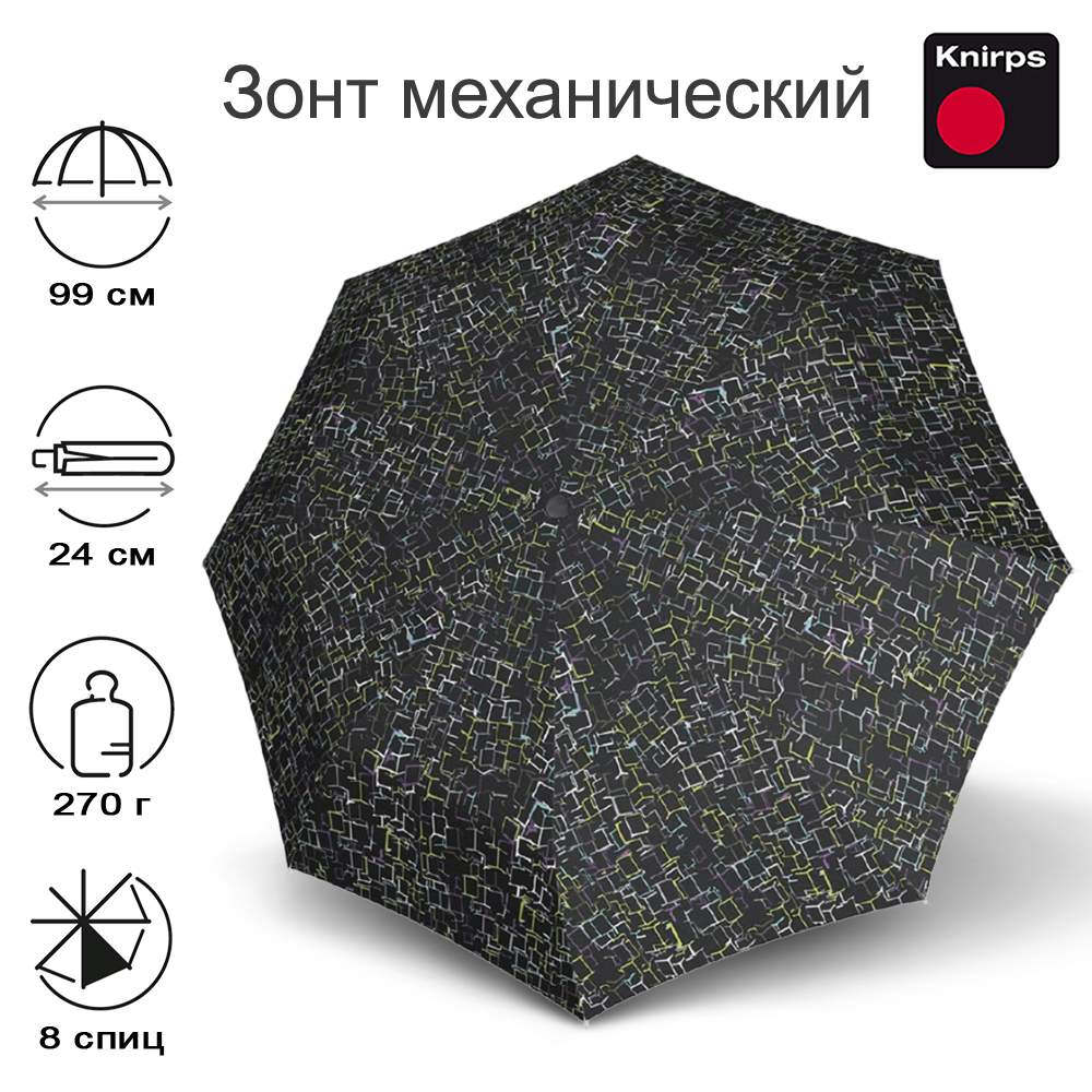 Зонт женский Knirps A.050 Medium Manual 2024 cubes black, A.050 Medium Manual 2024
Зонт женский Knirps A.050 Medium Manual 2024 cubes black, A.050 Medium Manual 2024
