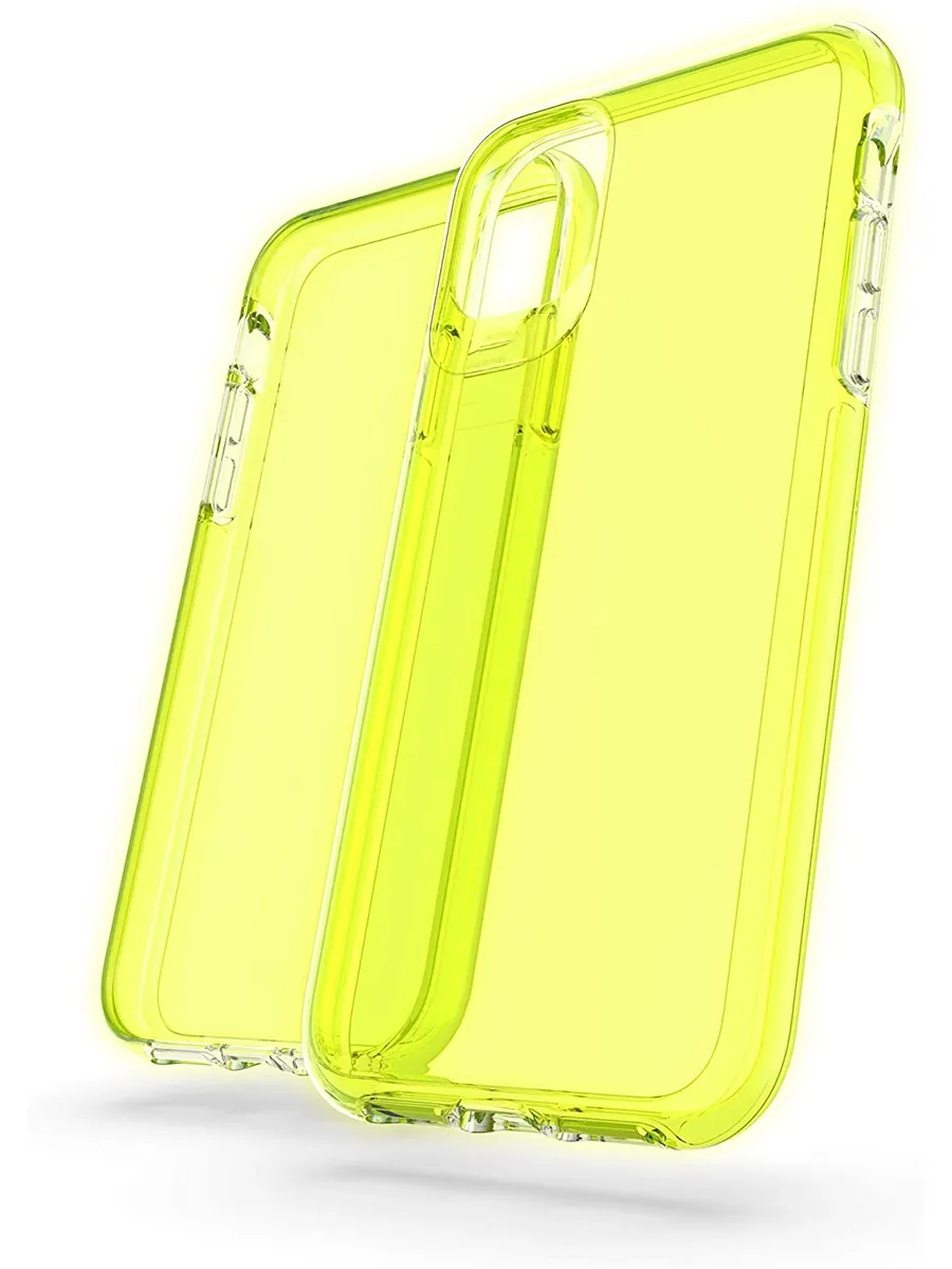 фото Накладка zagg для iphone 13 pro, iridescent anti-microbial case, neon yellow