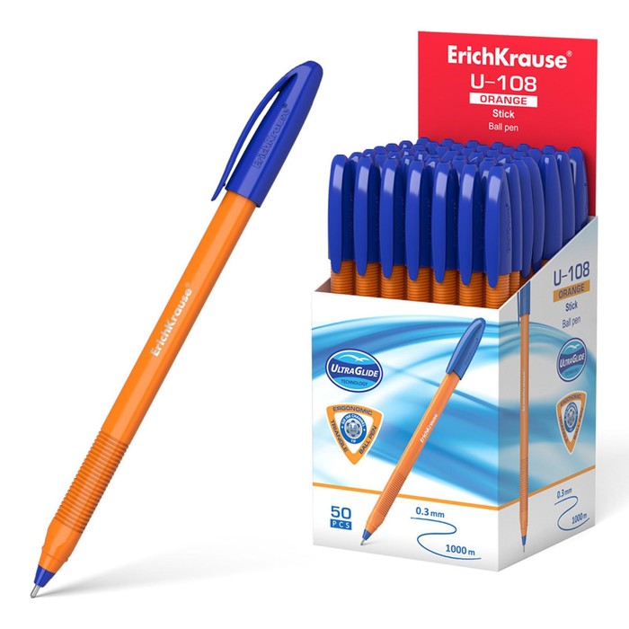 Ручка шариковая ErichKrause U-108 Orange Stick 1.0, Ultra Glide Technology, чернила синие(
Ручка шариковая ErichKrause U-108 Orange Stick 1.0, Ultra Glide Technology, чернила синие(