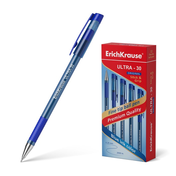 Ручка шариковая ErichKrause ULTRA-30 Original, узел 0.7 мм, чернила синие, длина письма 10
Ручка шариковая ErichKrause ULTRA-30 Original, узел 0.7 мм, чернила синие, длина письма 10