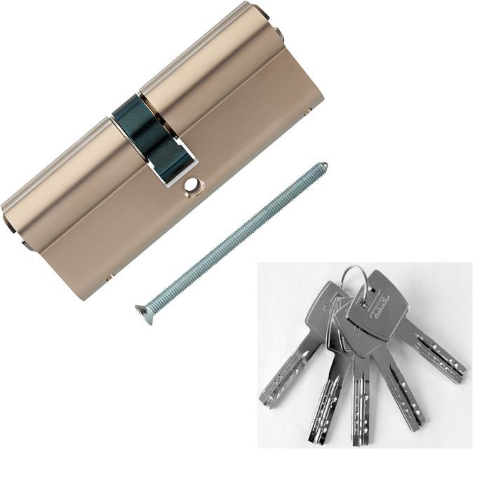 фото Европрофильный цилиндр abus x12r410 ключ/ключ 40-40 (80 мм) ni (5 key)