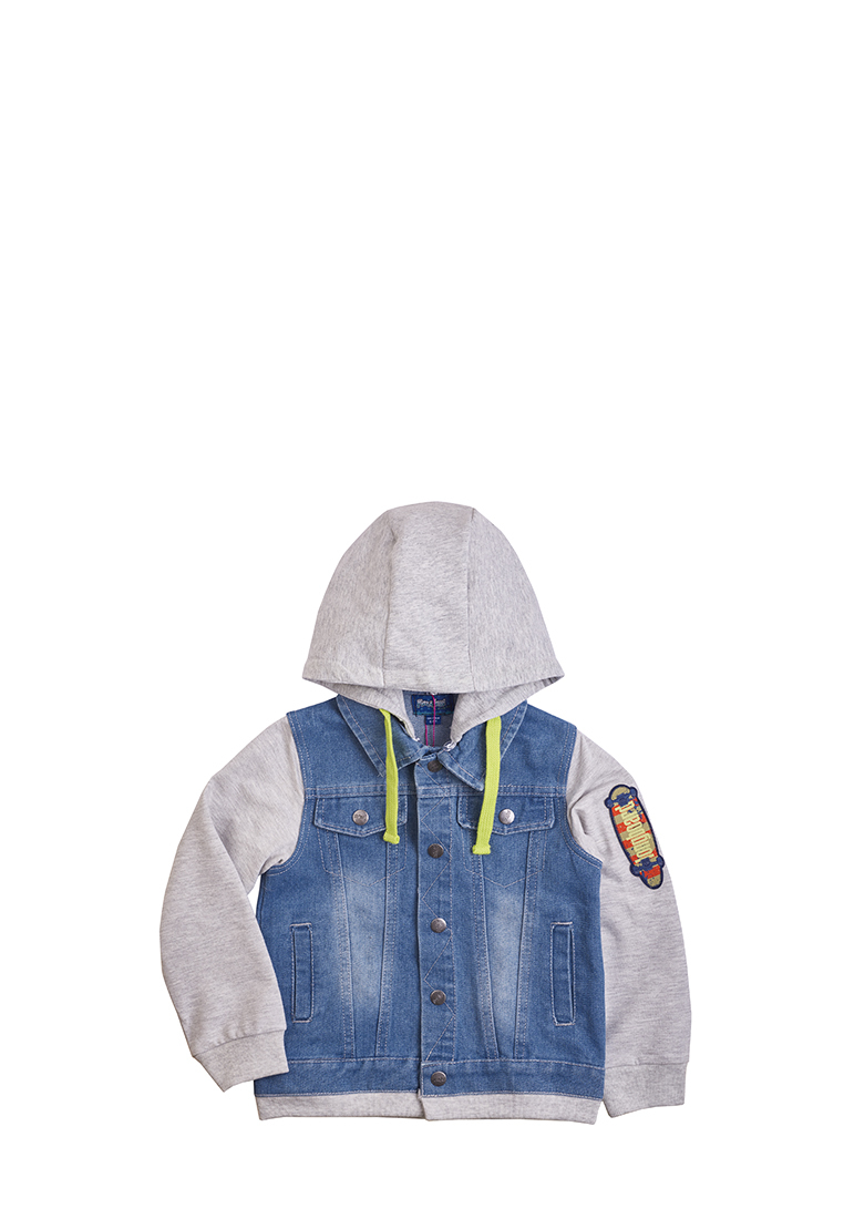 фото Куртка детская max&jessi ss22c546 цв. синий, серый р. 110