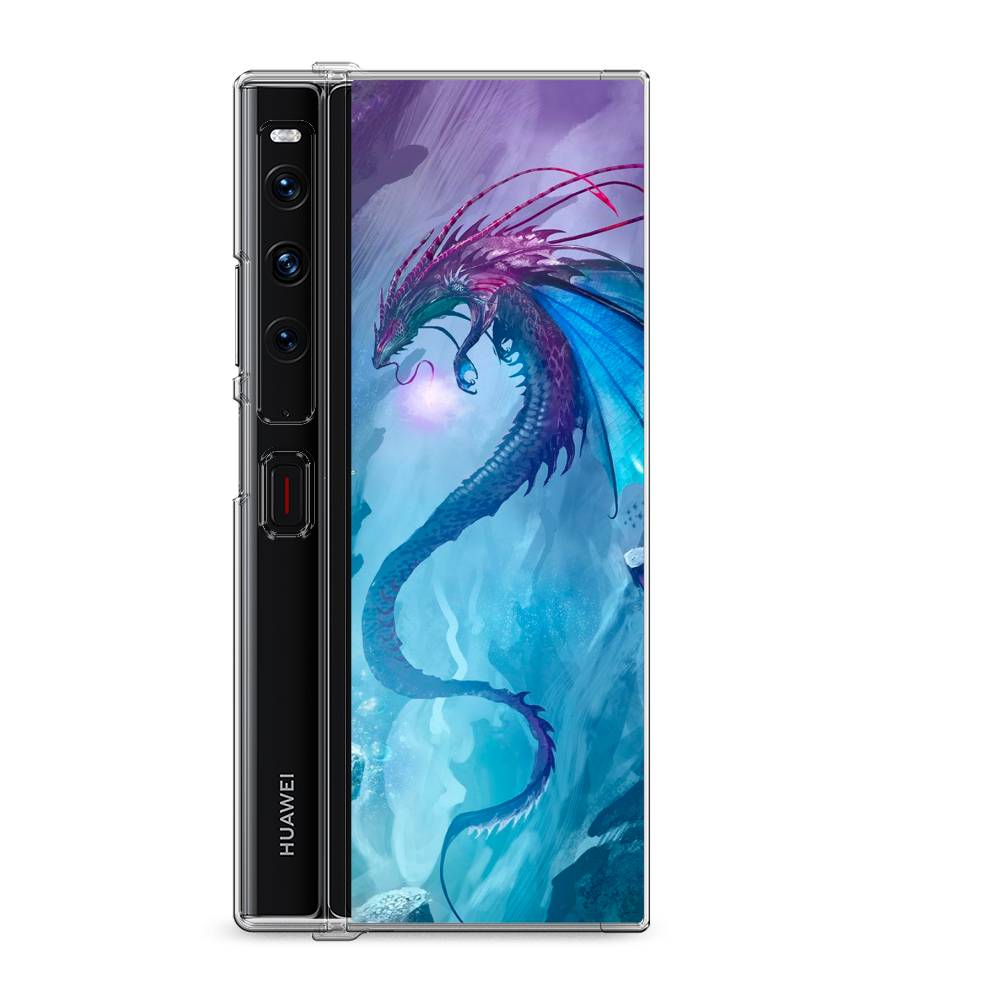 фото Силиконовый чехол "водный дракон" на huawei mate xs 2 / хуавеи мате xs 2 awog