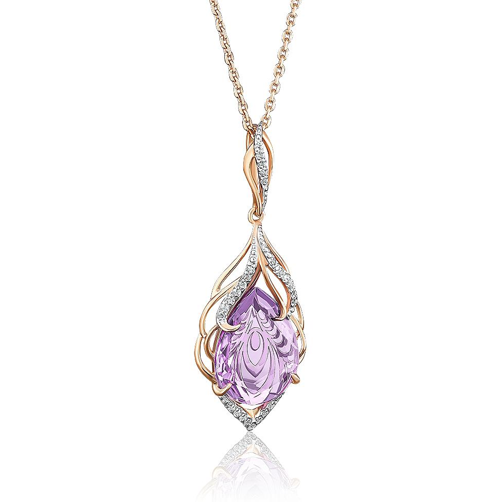 Кулон из красного золота PLATINA jewelry 03-2580-00-209-1110-46, аметист/фианит, 03-2580-00-209-1110-46
Кулон из красного золота PLATINA jewelry 03-2580-00-209-1110-46, аметист/фианит, 03-2580-00-209-1110-46