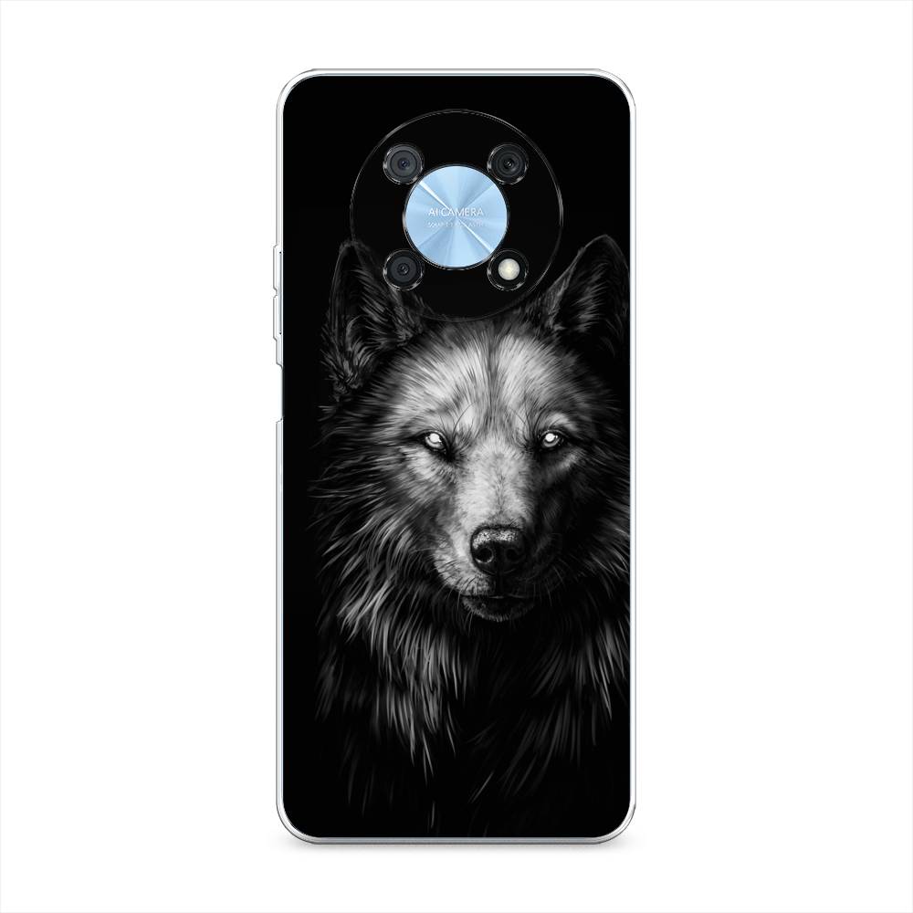 фото Силиконовый чехол "волк черно белый" на huawei nova y90 / хуавей нова 90 awog