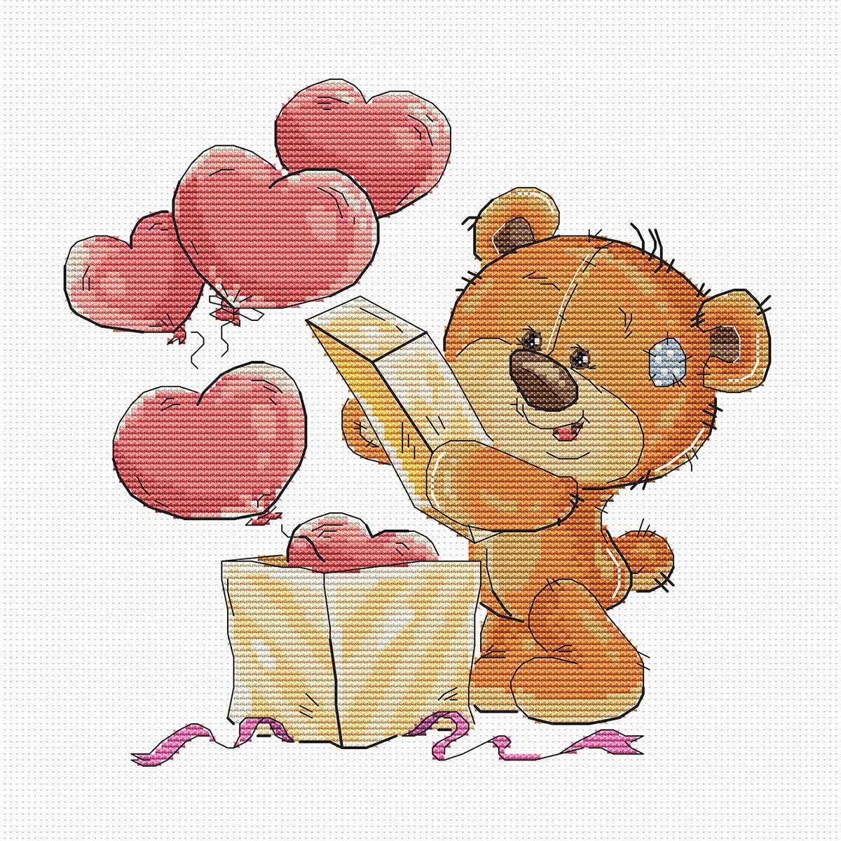 B1177 Набор для вышивания apos;Медвежонокapos; 18,5*18см, Luca-S 
B1177 Набор для вышивания apos;Медвежонокapos; 18,5*18см, Luca-S