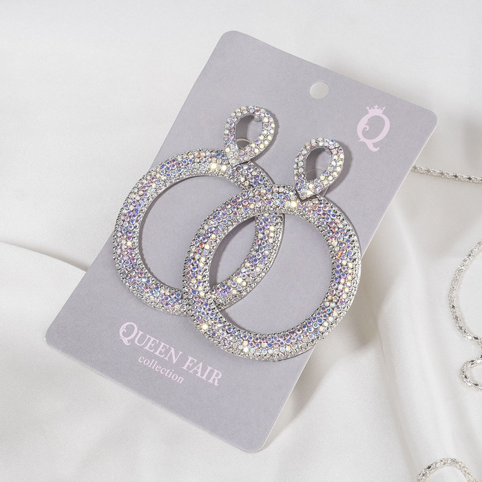 Серьги подвески из бижутерного сплава Queen Fair висячие, Эдем, кольцо, стразы, висячие, со стразами, Эдем, кольцо
Серьги подвески из бижутерного сплава Queen Fair висячие, Эдем, кольцо, стразы, висячие, со стразами, Эдем, кольцо