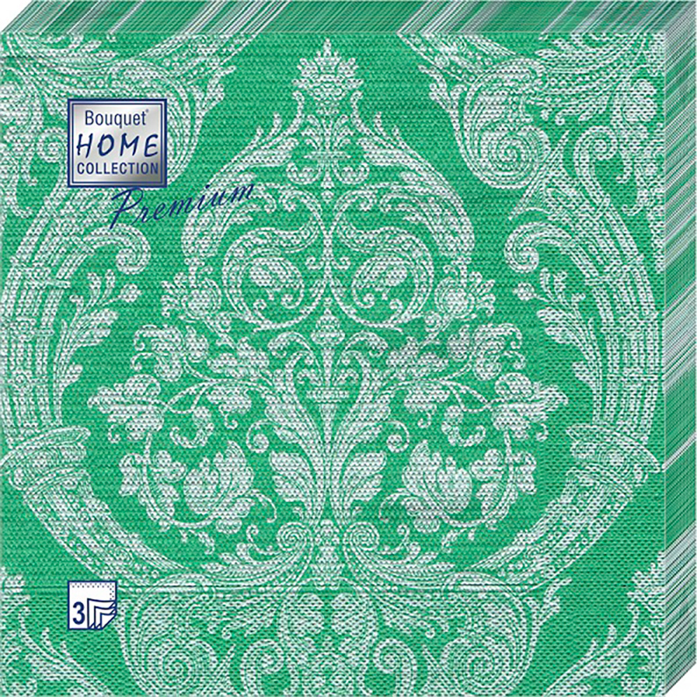 Салфетки бумажные Bouquet Home Collection Premium Серебряный на зеленом 40х40 см 20 шт., Разноцветный, Home Collection Premium
Салфетки бумажные Bouquet Home Collection Premium Серебряный на зеленом 40х40 см 20 шт., Разноцветный, Home Collection Premium