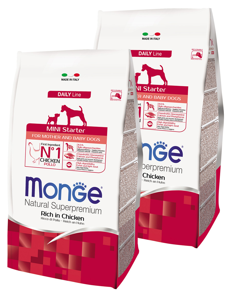 MONGE MONGE DOG MINI STARTER CHICKEN для щенков маленьких пород, беременных и кормящих сук
MONGE MONGE DOG MINI STARTER CHICKEN для щенков маленьких пород, беременных и кормящих сук