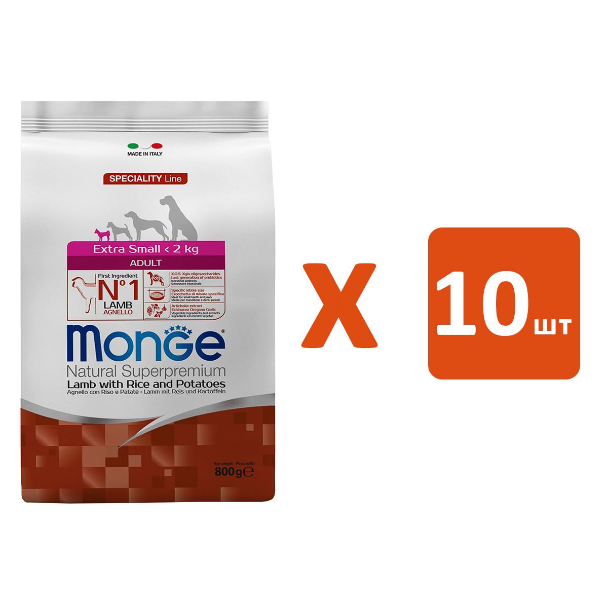 MONGE MONGE SPECIALITY DOG EXTRA SMALL ADULT LAMB для взрослых собак маленьких пород с ягн
MONGE MONGE SPECIALITY DOG EXTRA SMALL ADULT LAMB для взрослых собак маленьких пород с ягн