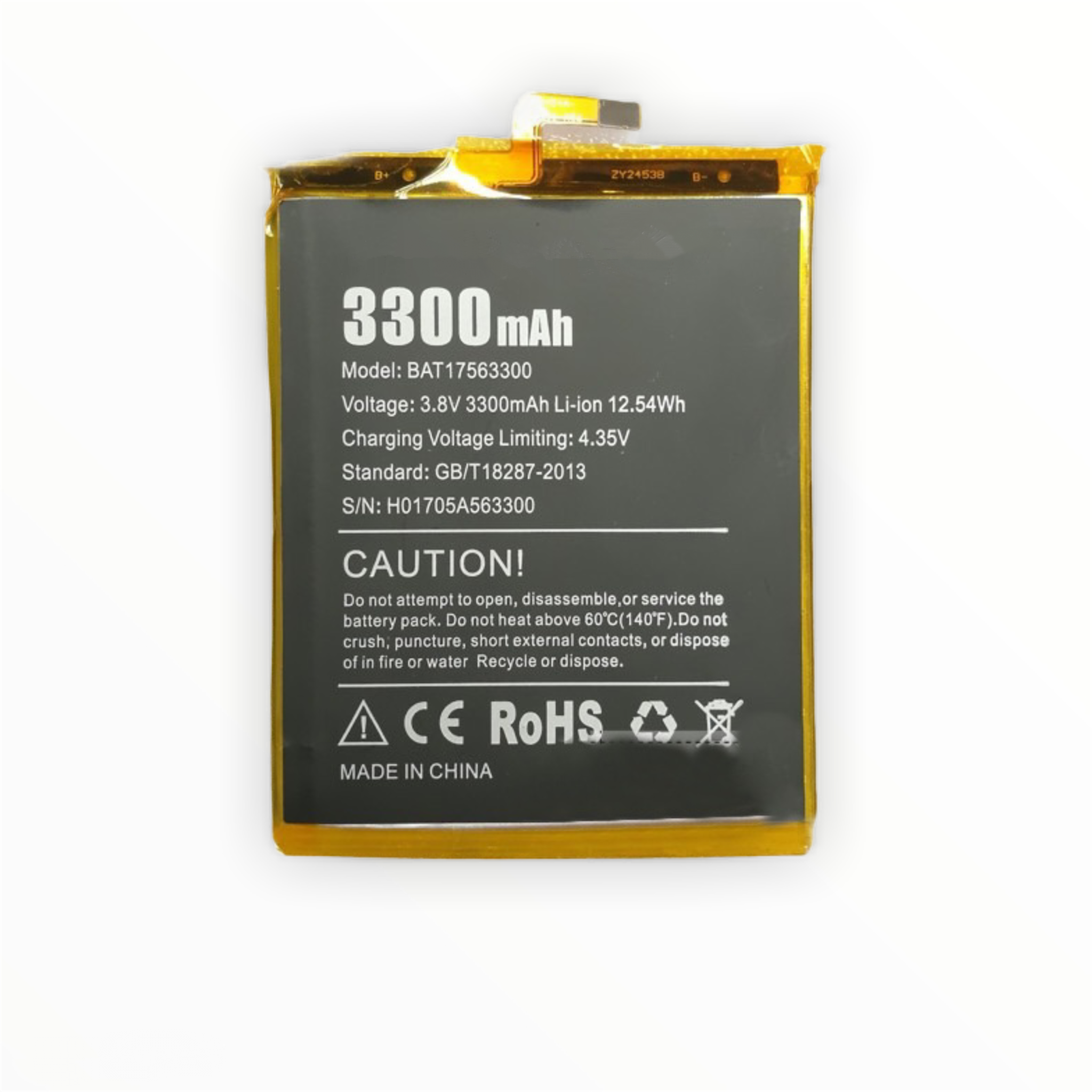 Аккумуляторная батарея MyPads 3300mAh BAT17563000 на телефон Doogee Shoot 1, Doogee Shoot 1
Аккумуляторная батарея MyPads 3300mAh BAT17563000 на телефон Doogee Shoot 1, Doogee Shoot 1