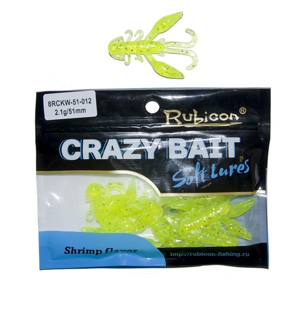 Силиконовая приманка Rubicon Crazy Bait RCKW 51 мм, 012, 10 шт., Желтый, Crazy Bait RCKW
Силиконовая приманка Rubicon Crazy Bait RCKW 51 мм, 012, 10 шт., Желтый, Crazy Bait RCKW