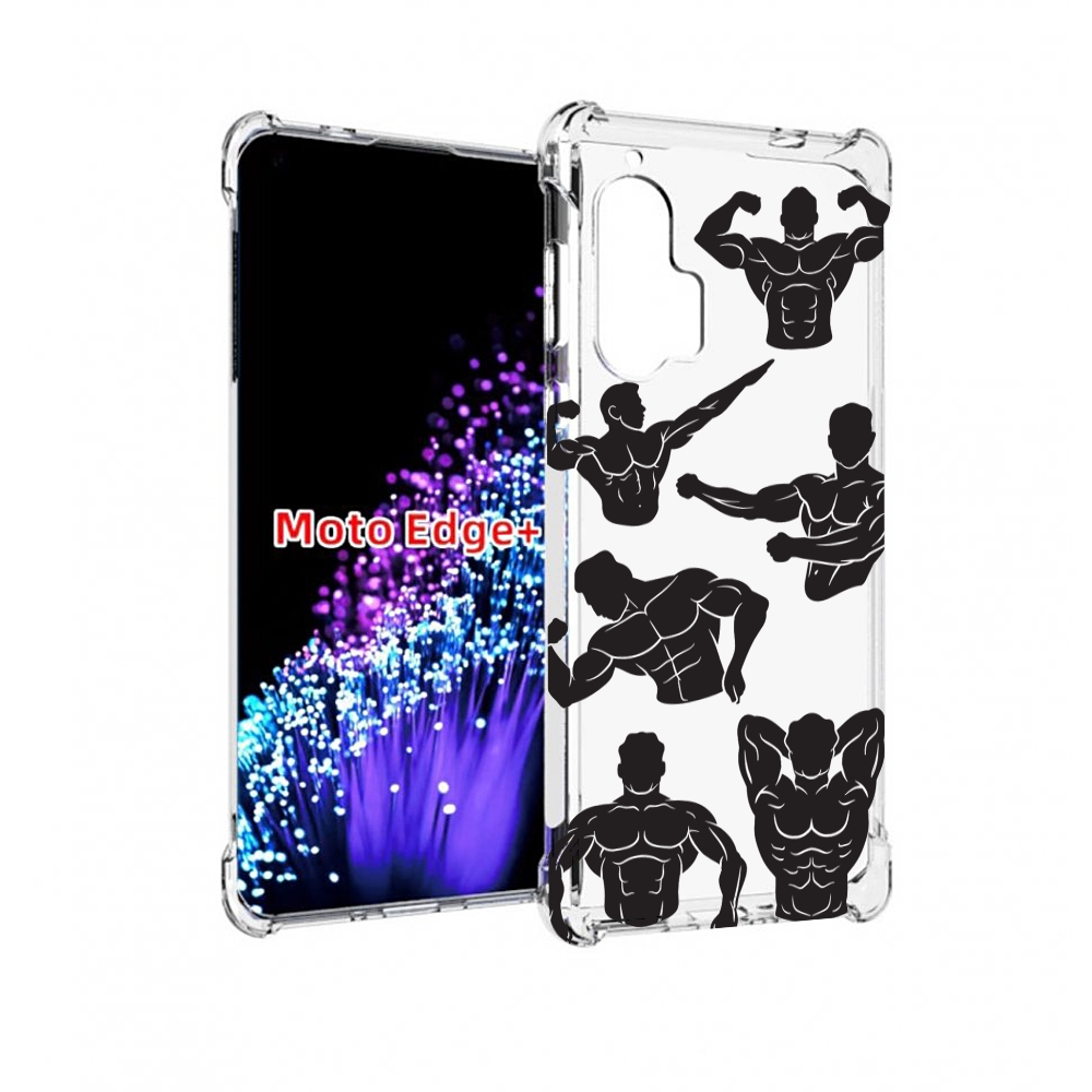 Чехол MyPads Атлет мужской для Motorola Edge+ Plus, Прозрачный, Tocco