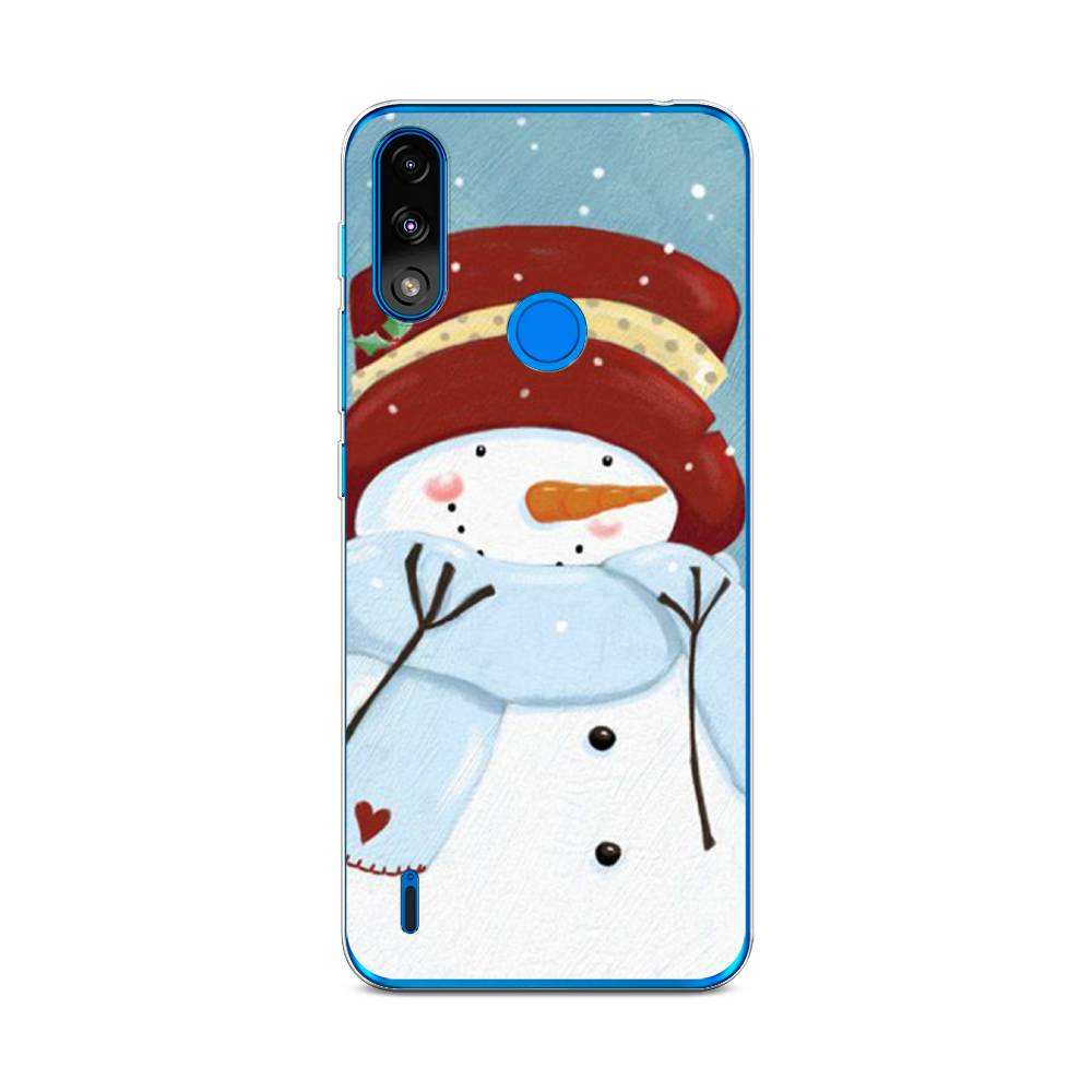 Чехол на Lenovo K13/Motorola Moto E7 Power "Застенчивый снеговик", Голубой;белый;красный, 113050-5 
Чехол на Lenovo K13/Motorola Moto E7 Power "Застенчивый снеговик", Голубой;белый;красный, 113050-5