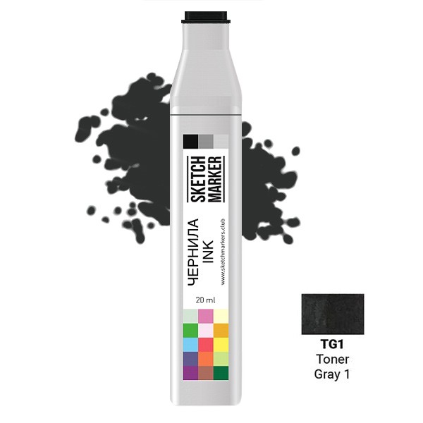 Заправка для маркеров Sketchmarker на спиртовой основе TG1 Тонированный серый 1, Черный, SI-TG1
Заправка для маркеров Sketchmarker на спиртовой основе TG1 Тонированный серый 1, Черный, SI-TG1