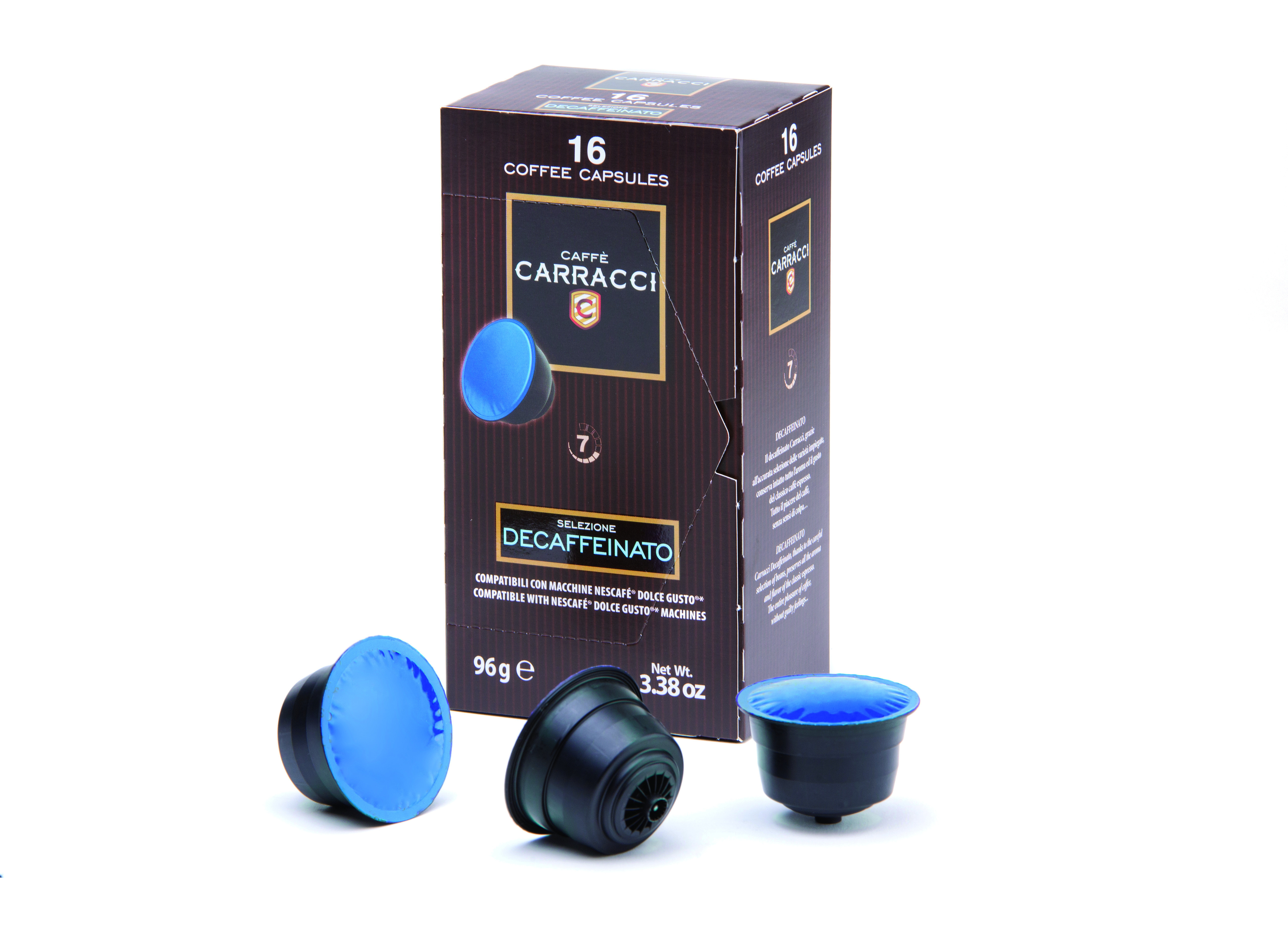 Кофе в капсулах Carracci без кофеина для системы Dolce Gusto 96 грамм, 16 капсул, без кофеина
Кофе в капсулах Carracci без кофеина для системы Dolce Gusto 96 грамм, 16 капсул, без кофеина