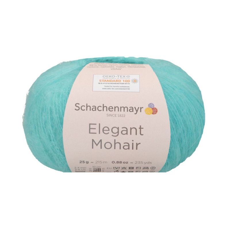 Пряжа Schachenmayr Elegant Mohair 9807003 00067, mint мята, Зеленый, 00067, mint (мята), зеленый)
Пряжа Schachenmayr Elegant Mohair 9807003 00067, mint мята, Зеленый, 00067, mint (мята), зеленый)