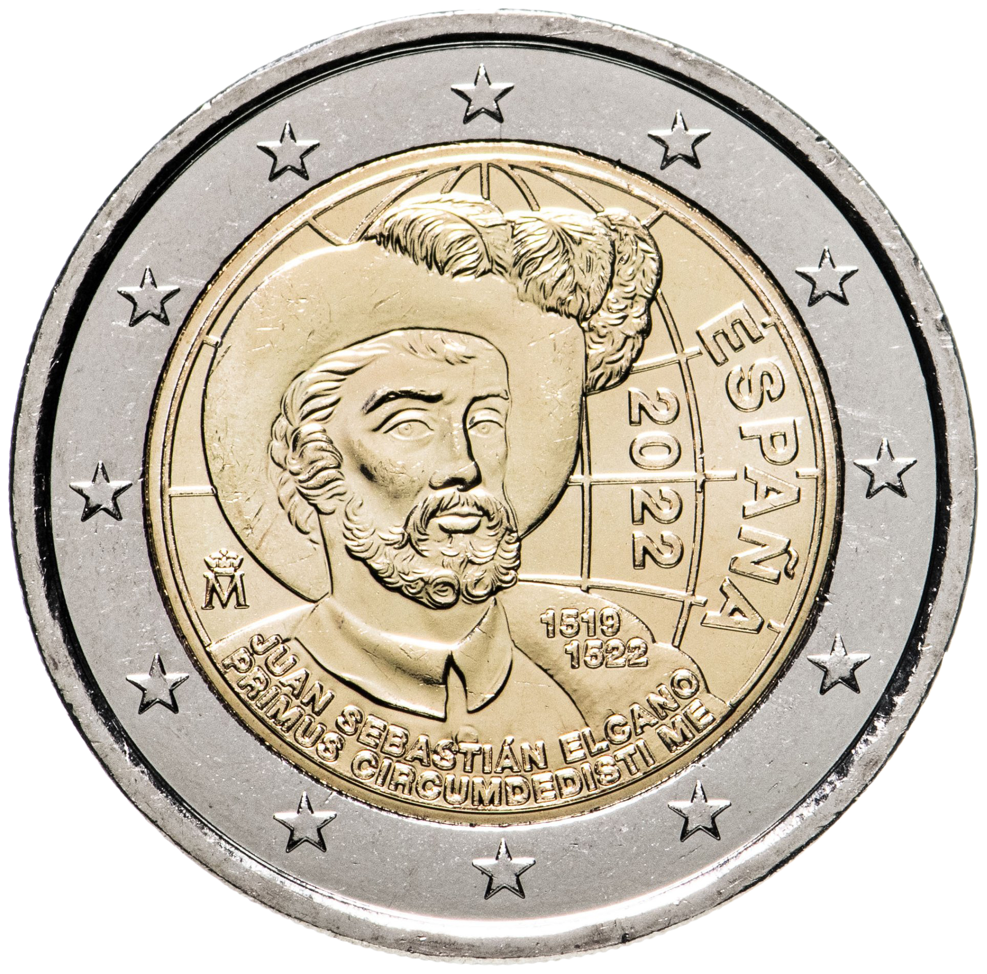 Памятная монета 2 евро 500 лет первому кругосветному путешествию.Хуан Себастьян Элькано
Памятная монета 2 евро 500 лет первому кругосветному путешествию.Хуан Себастьян Элькано