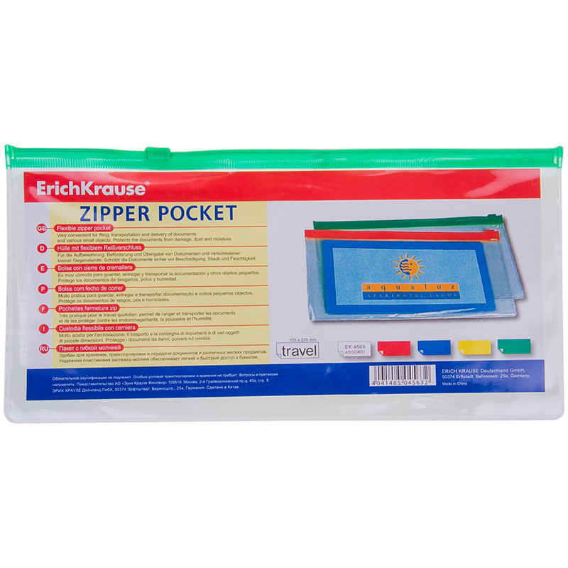 ZIP-пакет пластиковый ErichKrause PVC Zip Pocket, Travel, прозрачный (в пакете по 12 шт.)
ZIP-пакет пластиковый ErichKrause PVC Zip Pocket, Travel, прозрачный (в пакете по 12 шт.)