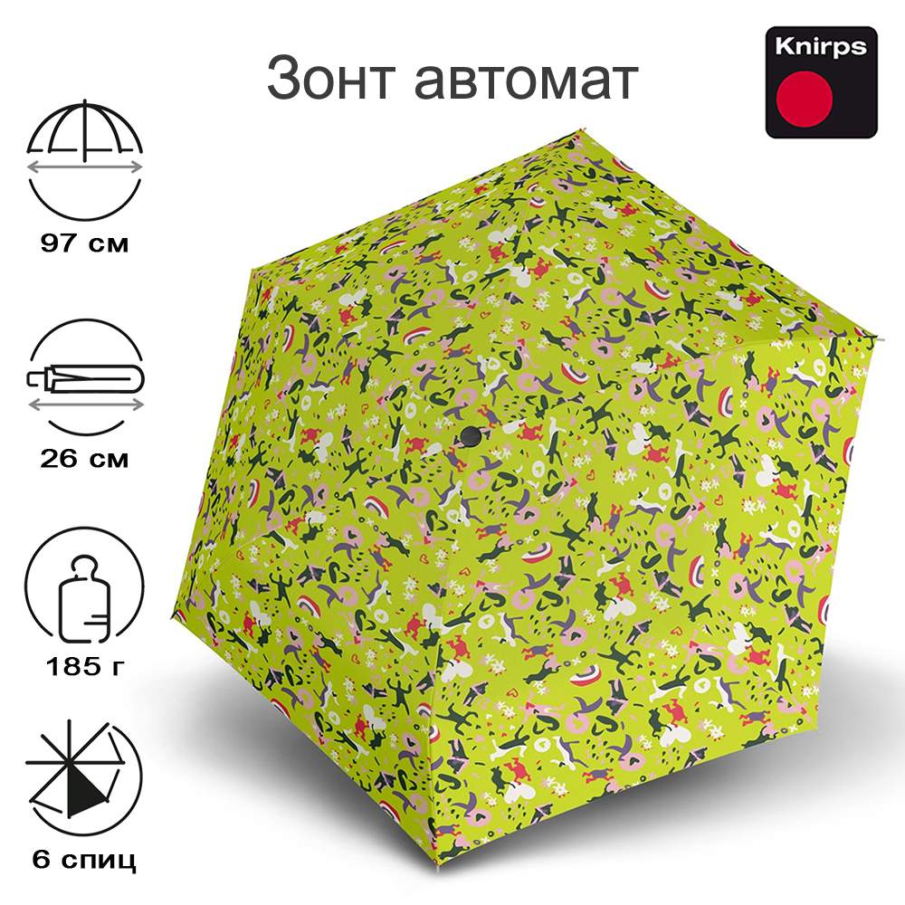 Зонт женский Knirps U.200 Ultra Light Medium Duomatic embracing neon, U.200 Ultra Light Medium Duomatic
Зонт женский Knirps U.200 Ultra Light Medium Duomatic embracing neon, U.200 Ultra Light Medium Duomatic