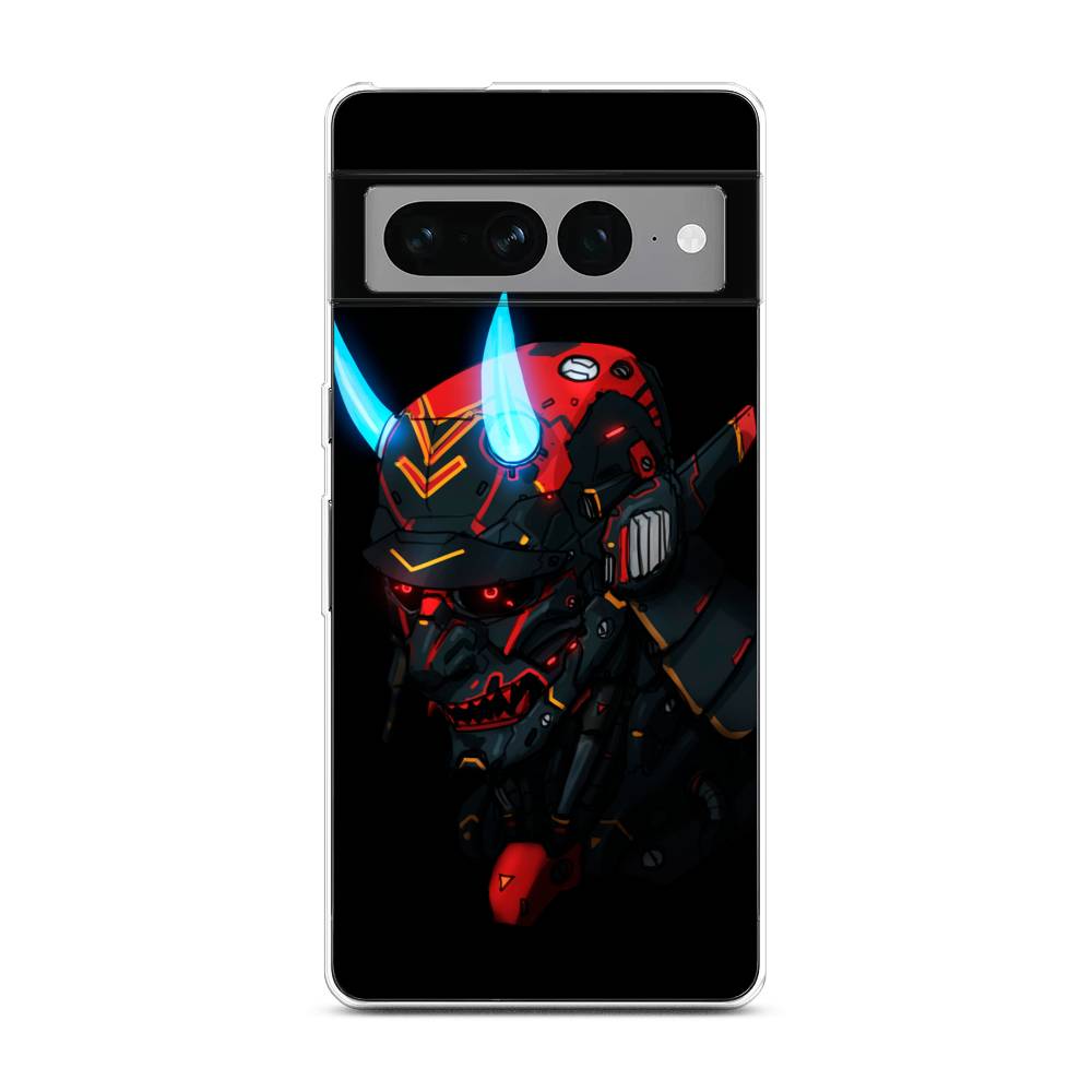 фото Силиконовый чехол "неоновый самурай" на google pixel 7 pro / гугл пиксель 7 про awog