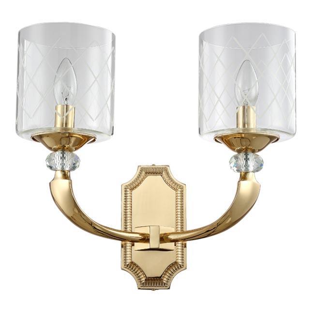 фото Бра crystal lux gracia ap2 gold
