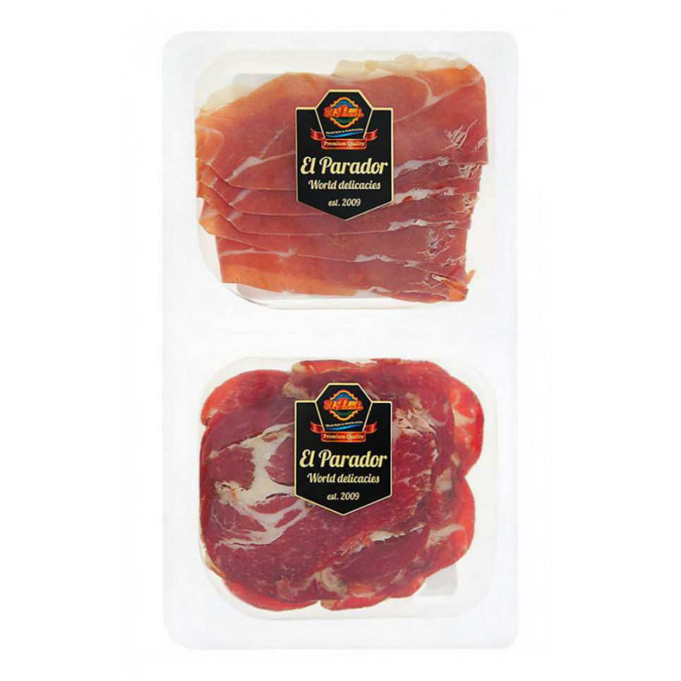 Ассорти мясное сыровяленое El Artesano Argentina Шейка Bondiola и Jamon Crudo нарезка 100г
Ассорти мясное сыровяленое El Artesano Argentina Шейка Bondiola и Jamon Crudo нарезка 100г