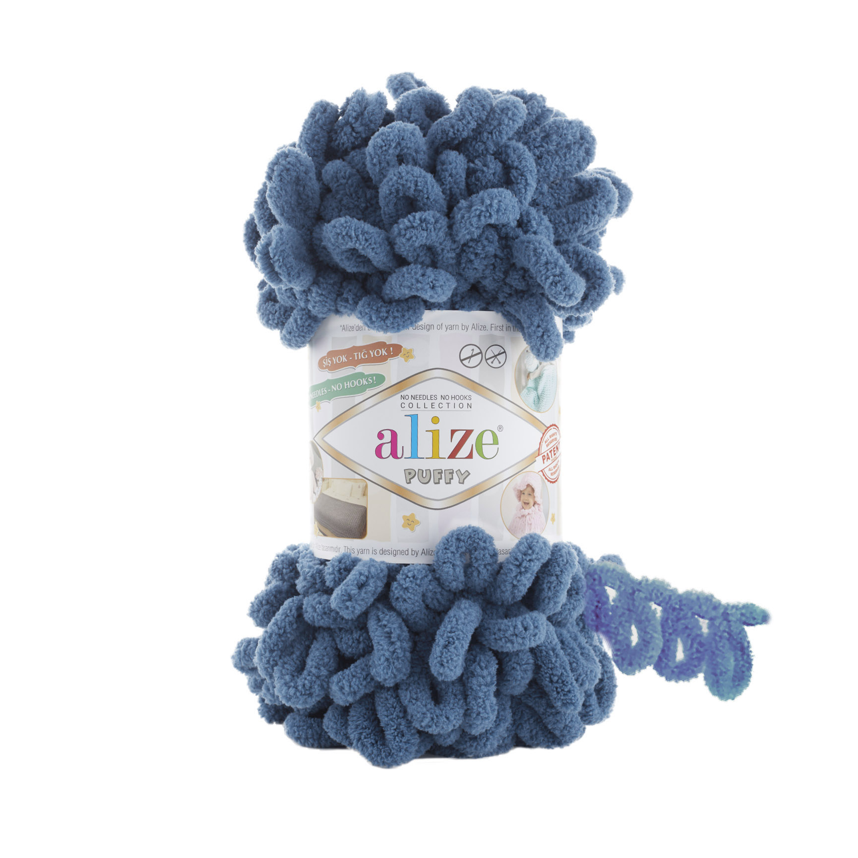 Пряжа Alize Puffy 100% микрополиэстер 9 м/100 гр 637 Джинс, 5 мотков, Синий, Puffy NL01
Пряжа Alize Puffy 100% микрополиэстер 9 м/100 гр 637 Джинс, 5 мотков, Синий, Puffy NL01