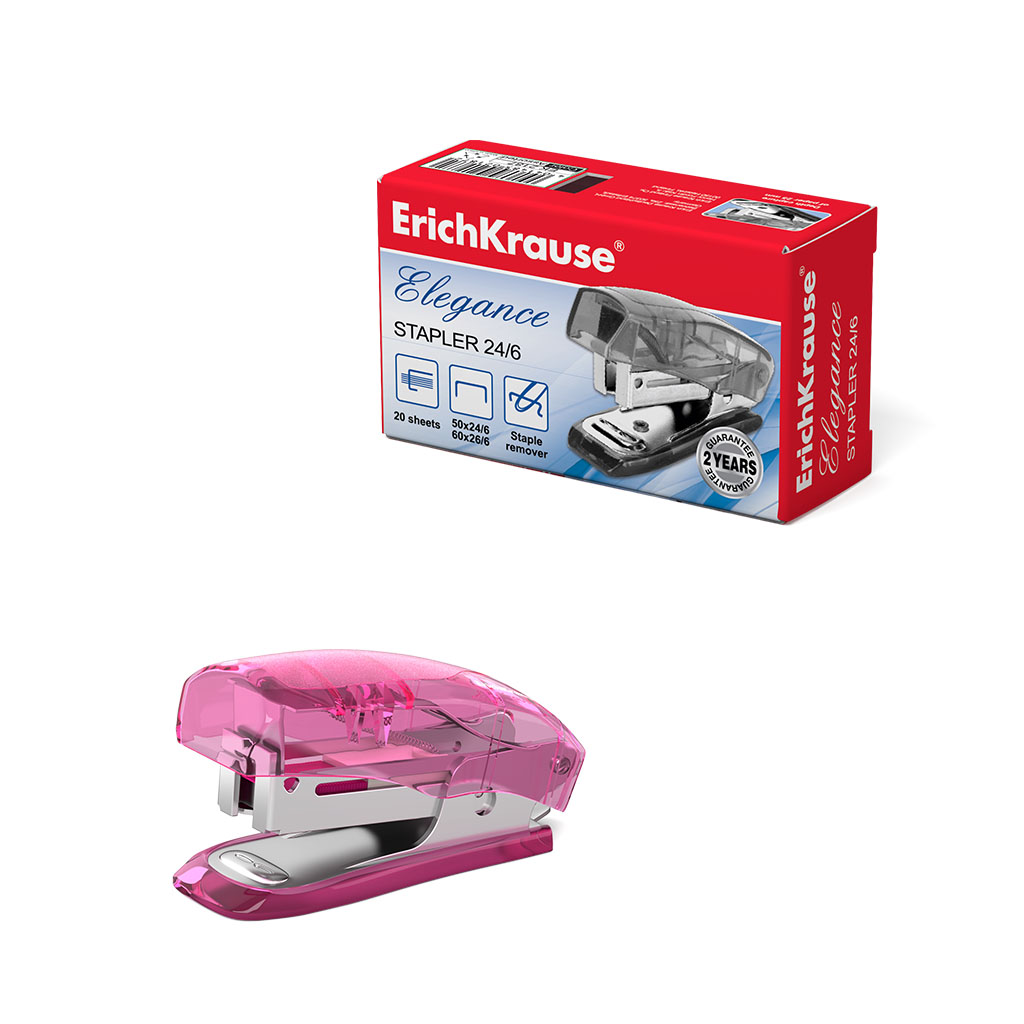 Мини-степлер №24/6 ErichKrause Elegance до 20 л полупрозрачный ассорти в коробке по 1 шт, Разноцветный, Elegance 24
Мини-степлер №24/6 ErichKrause Elegance до 20 л полупрозрачный ассорти в коробке по 1 шт, Разноцветный, Elegance 24