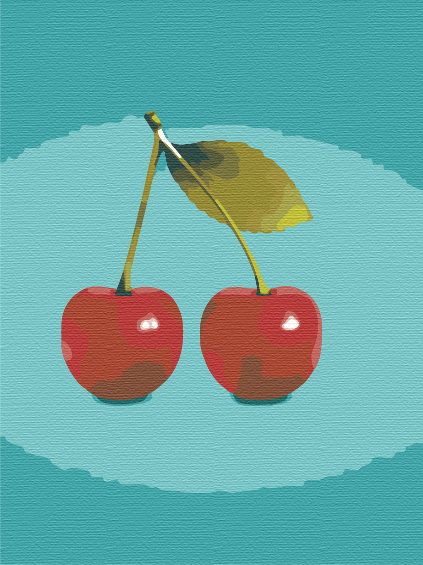 Картина по номерам, 30 х 40, Вишенки, Вишенки 
Картина по номерам, 30 х 40, Вишенки, Вишенки