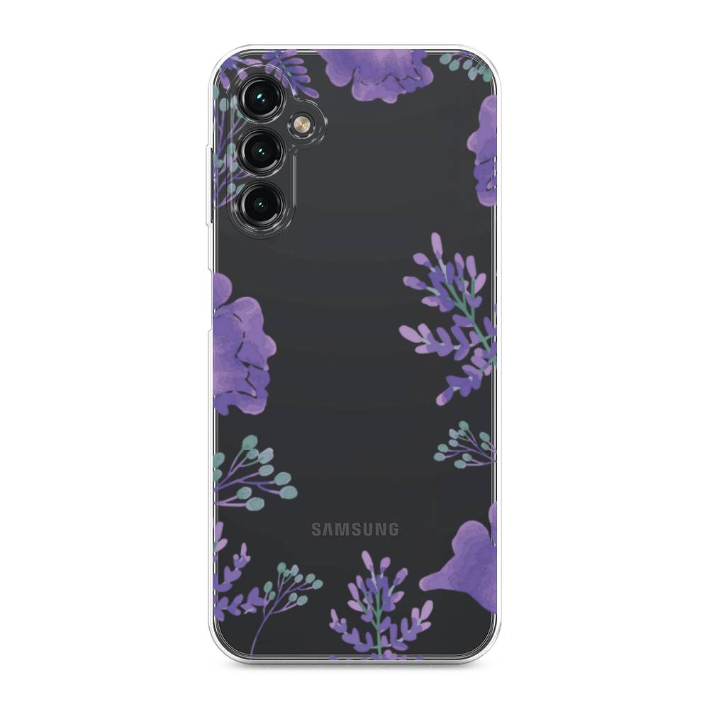 фото Чехол awog на samsung galaxy a14 4g "сиреневая цветочная рамка"